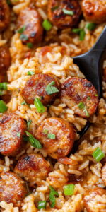 One Pan Cajun Chicken Sausage Rice Recipe
