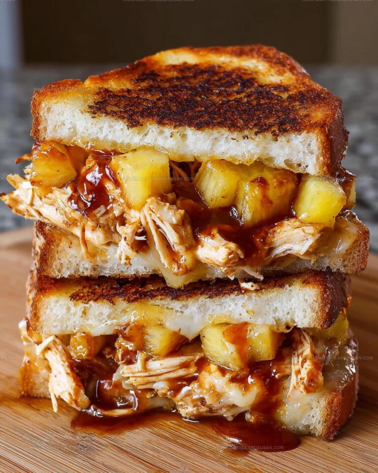 Sourdough BBQ Chicken Pineapple Grilled Cheese Recipe