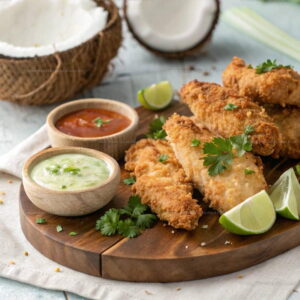 Golden Coconut Crusted Chicken Tenders Recipe