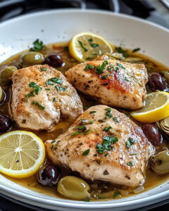 Mediterranean Lemon Chicken With Artichokes And Olives Recipe