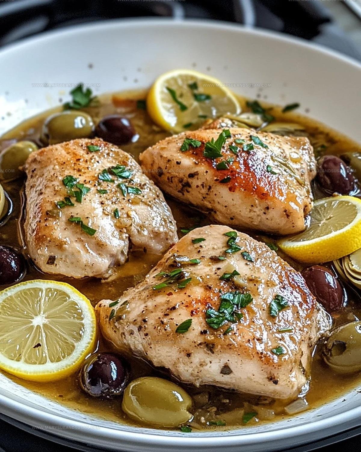 Mediterranean Lemon Chicken With Artichokes And Olives Recipe