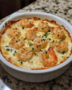 Oven Baked Garlic Shrimp Gratin Recipe