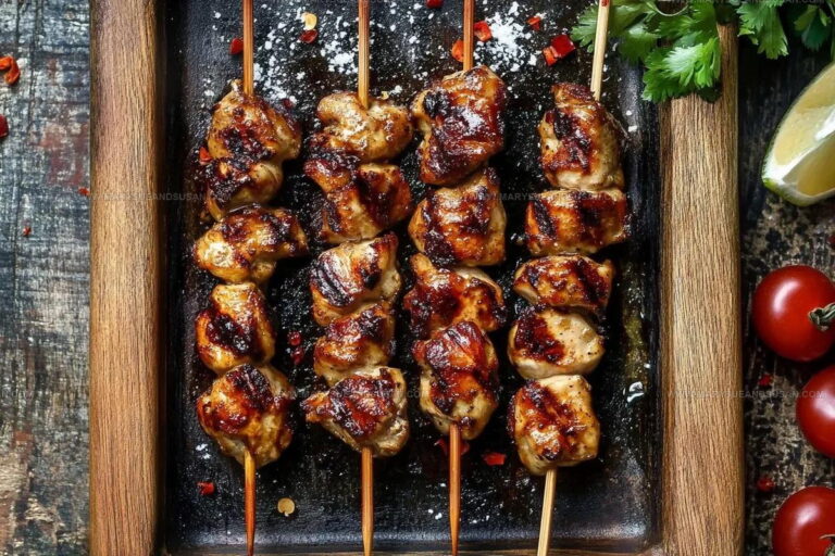 Street Style Thai Coconut Chicken Skewers Recipe