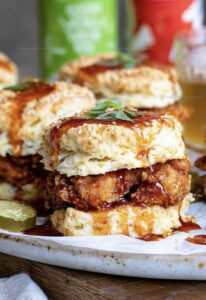 Sweet Hot Honey Chicken Biscuits Recipe