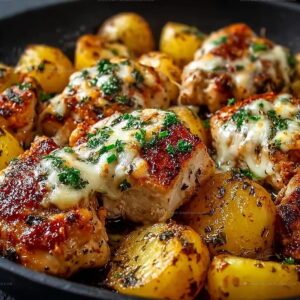 Roasted Garlic Parmesan Chicken Potatoes Recipe