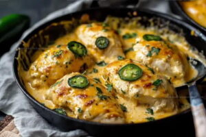 One Pan Cheesy Jalapeno Chicken Recipe