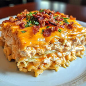 Buffalo Chicken Bacon Mac And Cheese Lasagna Recipe