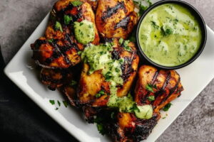 Green-Sauce Peruvian Grilled Chicken Recipe