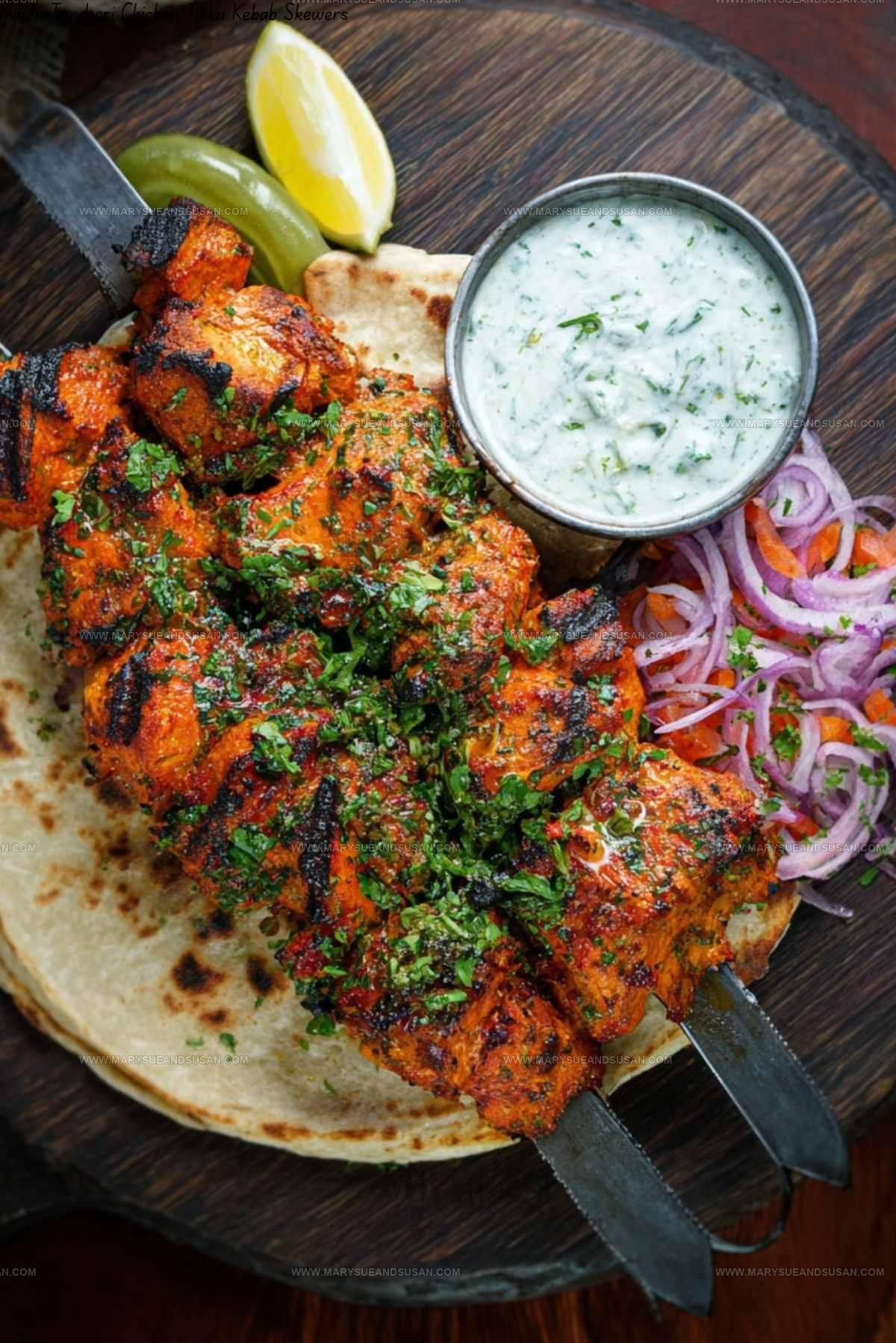 Indian Tandoori Chicken Tikka Kebabs Recipe