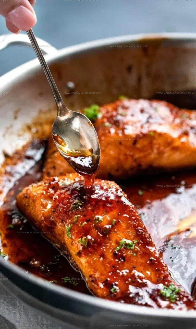 Broiled Honey Garlic Glazed Salmon Recipe