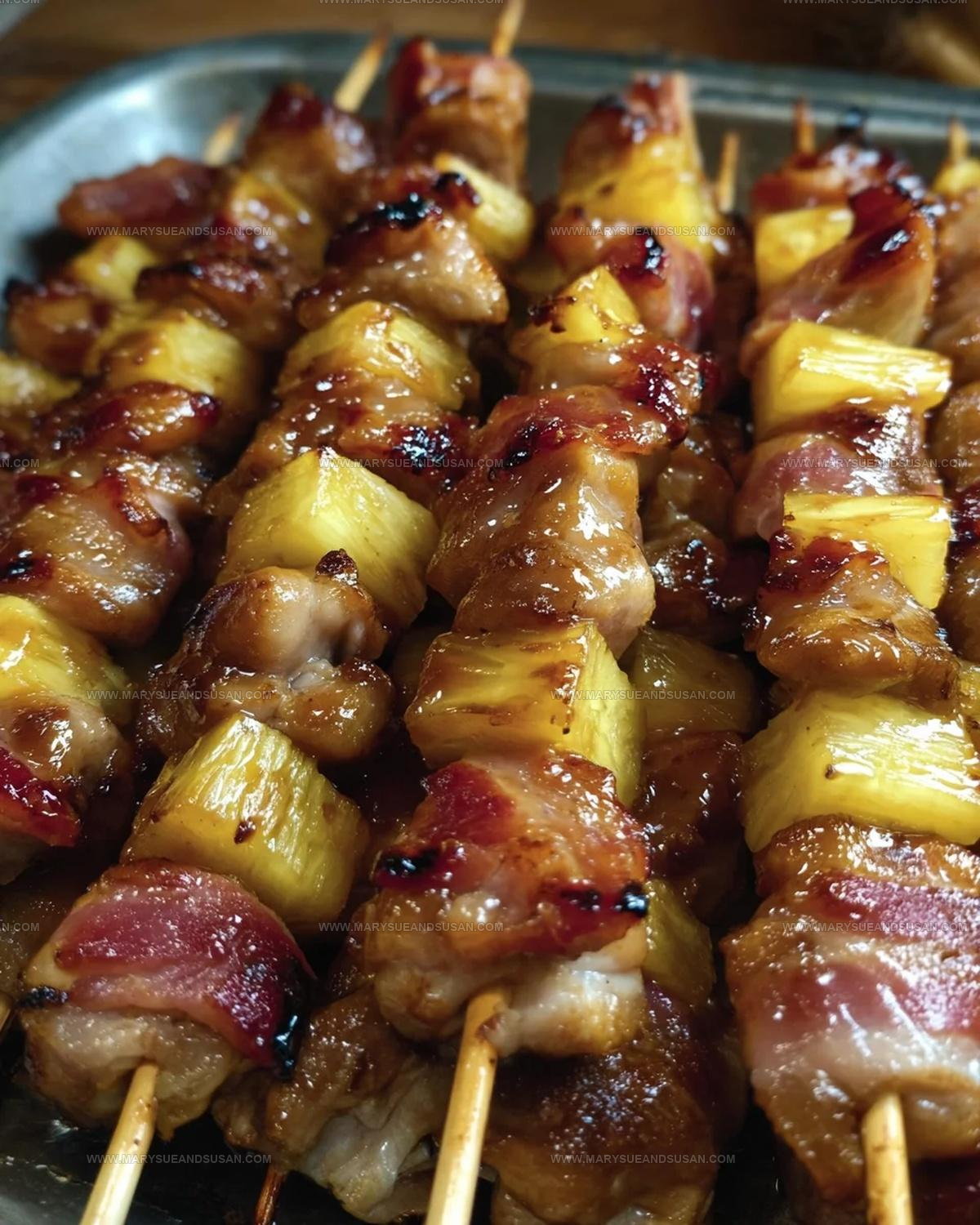 Bacon Wrapped Teriyaki Chicken Skewers Recipe