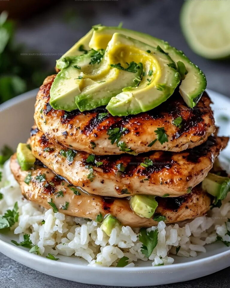Fresh Lime Honey Chicken Avocado Rice Stack Recipe