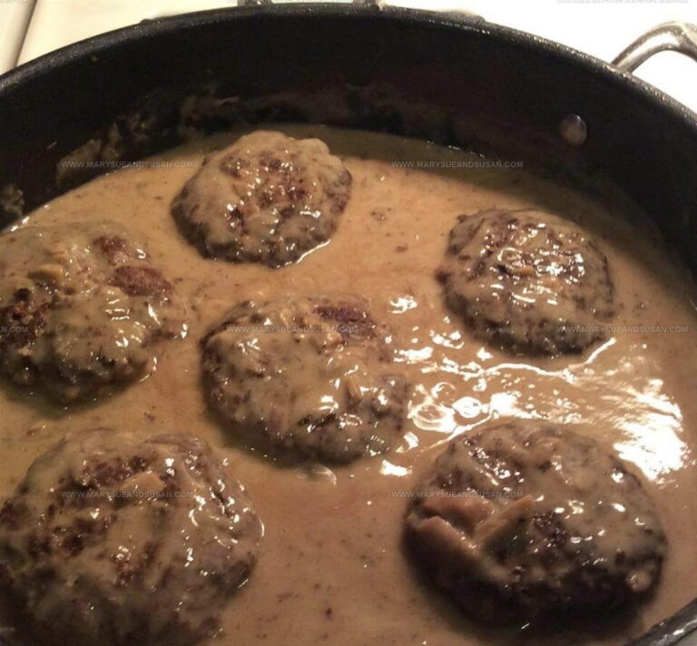 Slow Simmered Smothered Hamburger Steak Recipe