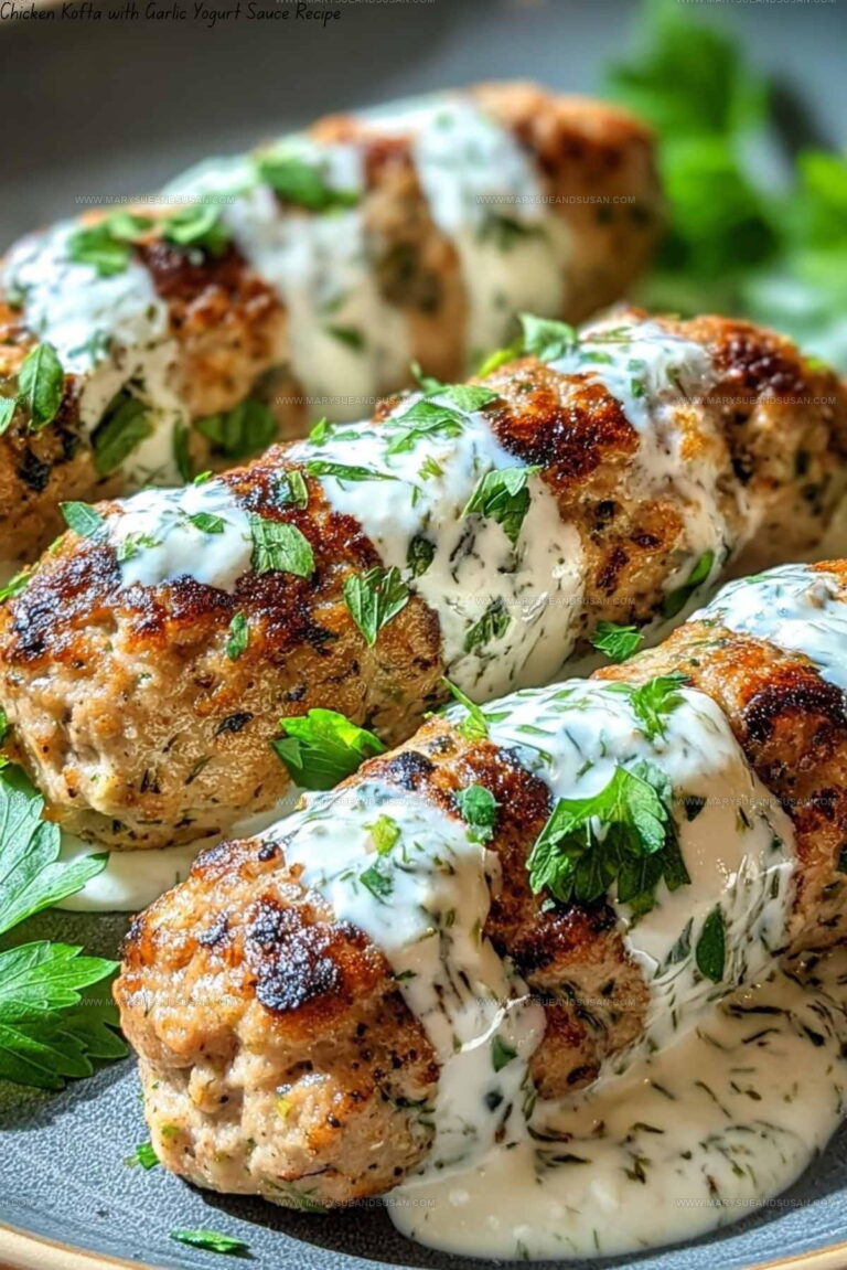 Juicy Chicken Kofta with Garlic Yogurt Sauce Recipe