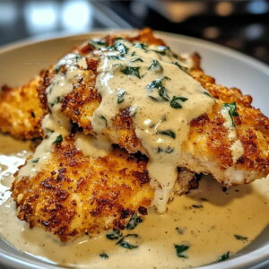 Creamy Parmesan Crusted Chicken Garlic Sauce Recipe