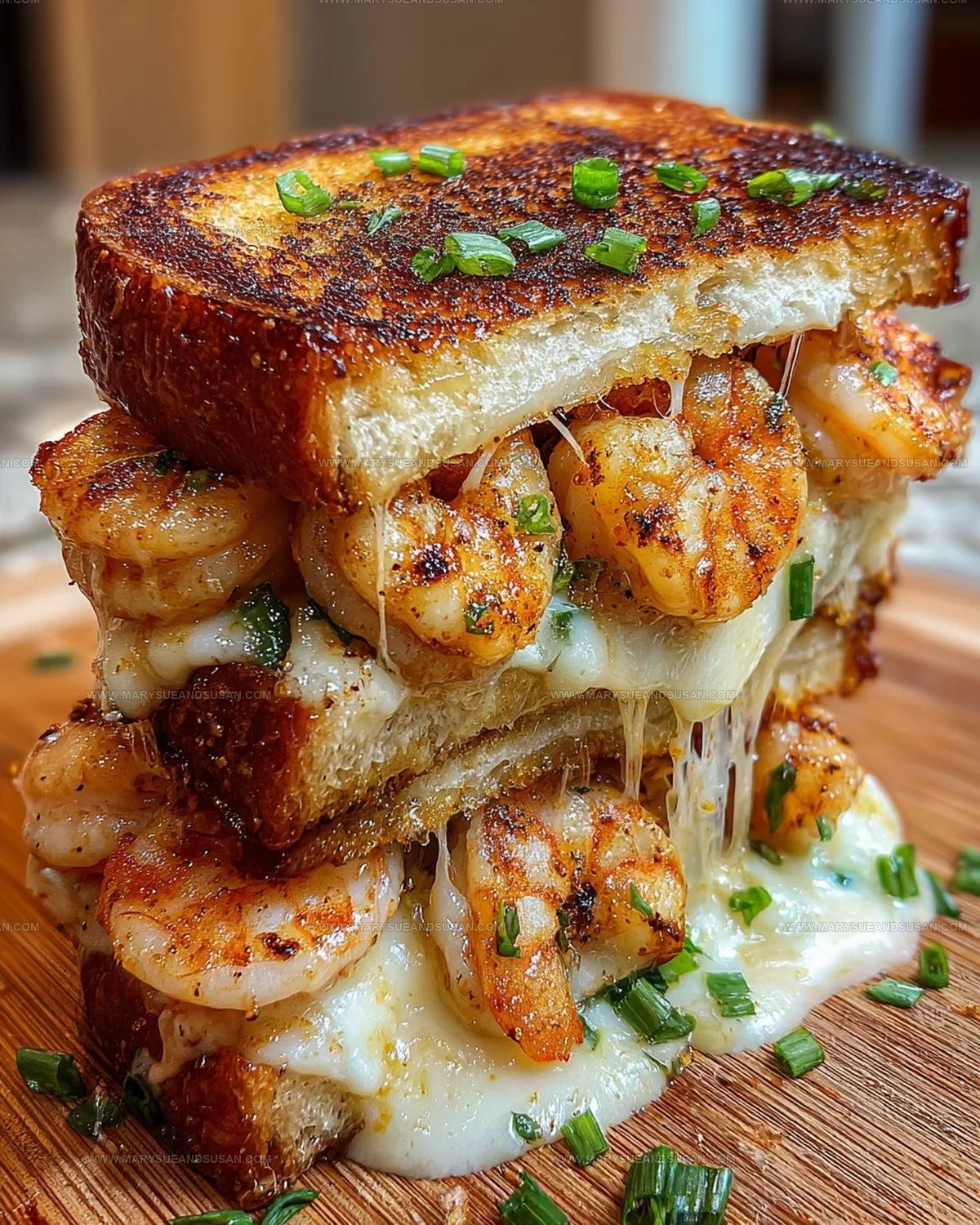 Skillet Cajun Shrimp Grilled Cheese Recipe