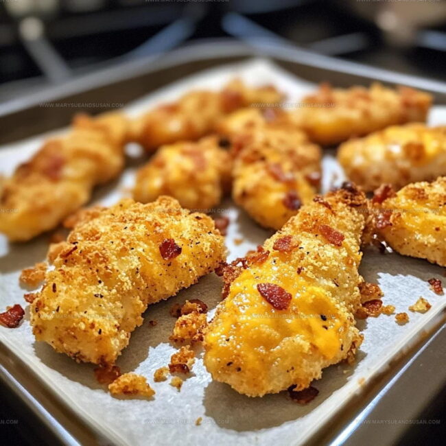 How to Make Smoky Bacon Cheddar Crusted Chicken Fingers