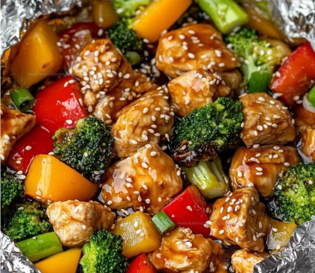Detailed Instructions for Teriyaki Chicken Foil Packets