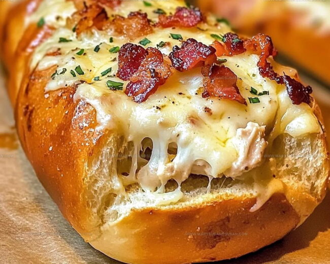 How to Bake Chicken Bacon Ranch Stuffed Bread