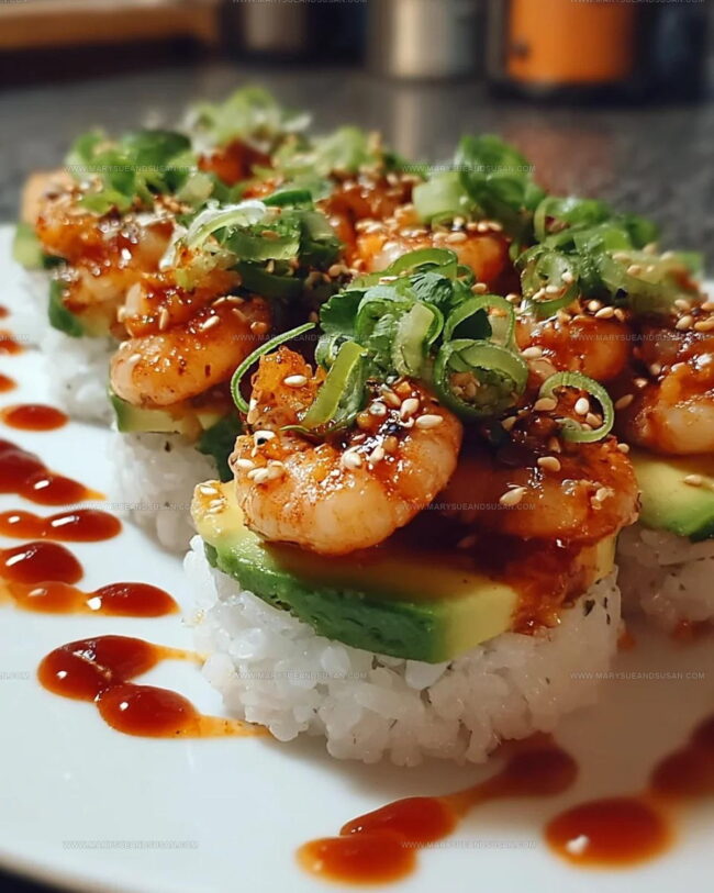 Making Spicy Shrimp Sushi Stacks From Start To Finish