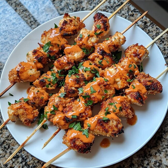 Cooking Method for Bang Bang Chicken Skewers