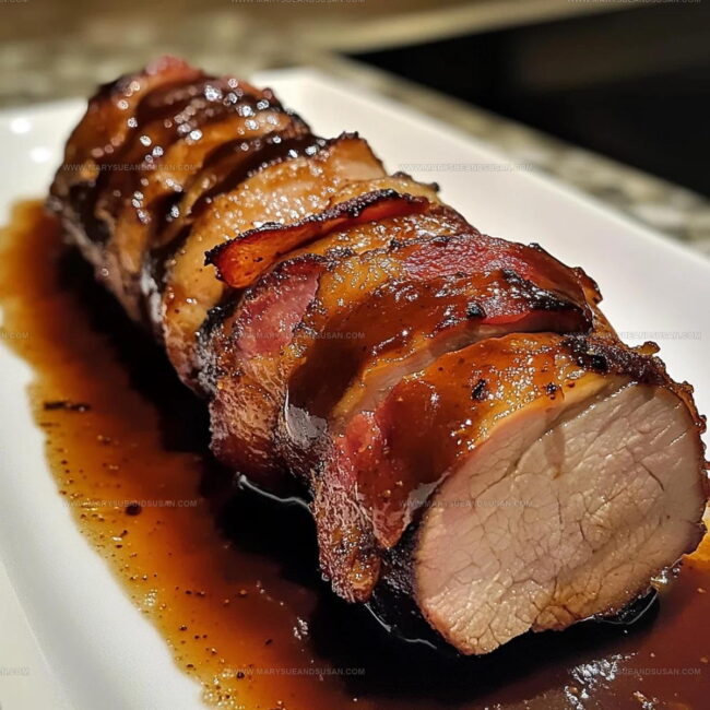 Traditional Preparation Method for Bourbon BBQ Bacon Wrapped Pork Tenderloin