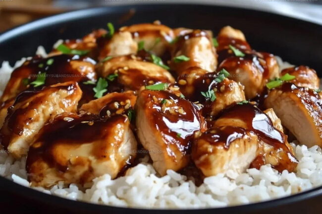 Preparing One Pan Honey BBQ Chicken Rice Step by Step
