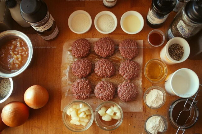 Steps for Cooking Hamburger Steaks with Onion Gravy