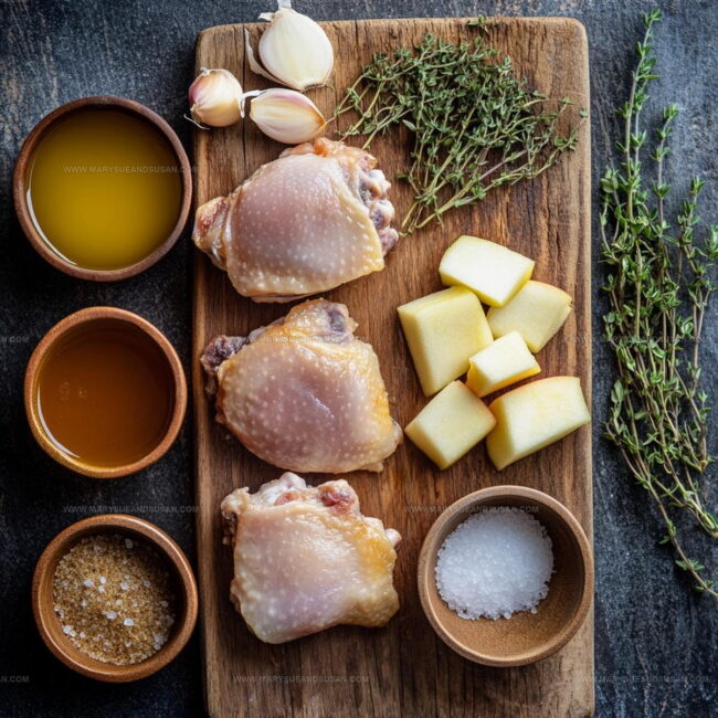 Ingredients Used in Apple Cider Braised Chicken Thighs