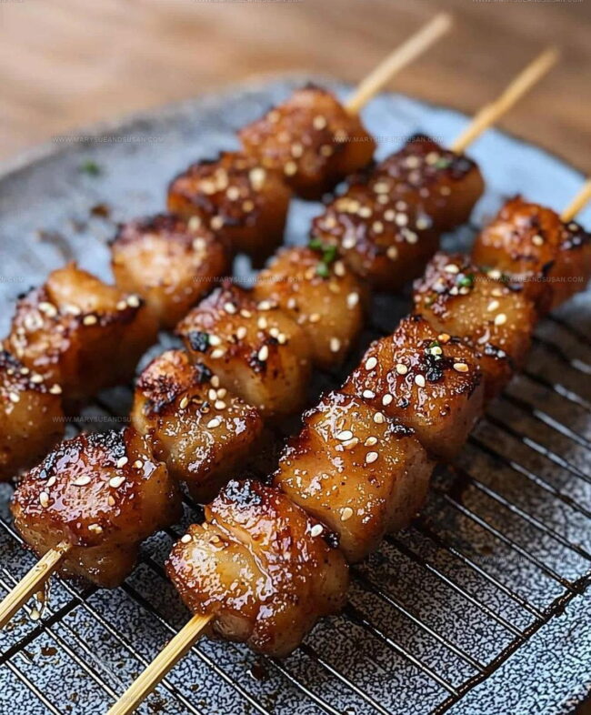 How to Grill Crispy Pork Belly Skewers