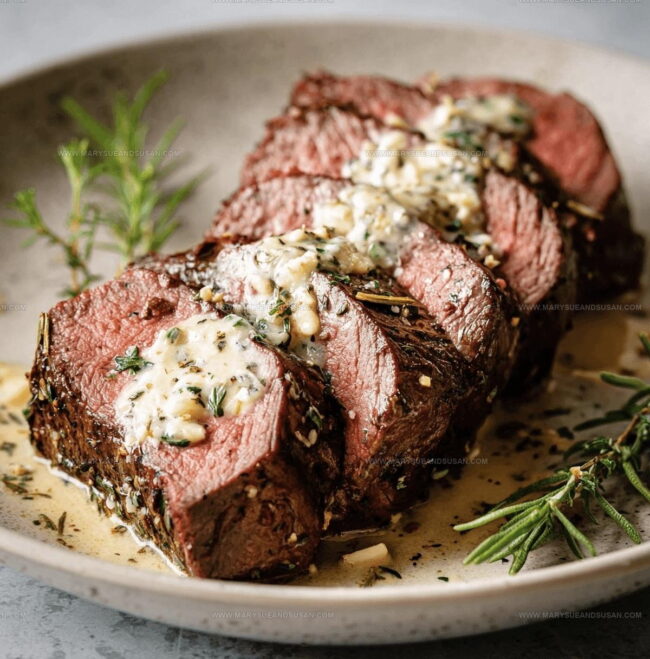 Steps for Making Garlic Butter Beef Tenderloin