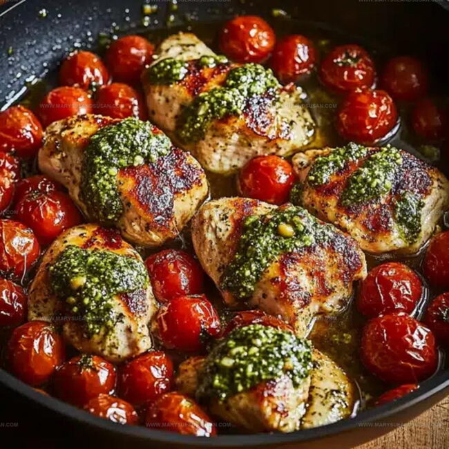 How to Execute Juicy One-Pan Pesto Cherry Tomato Chicken