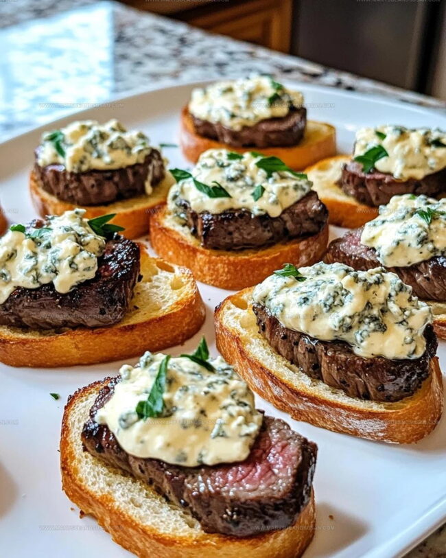 What Makes Beef Tenderloin Gorgonzola Crostini So Elegant