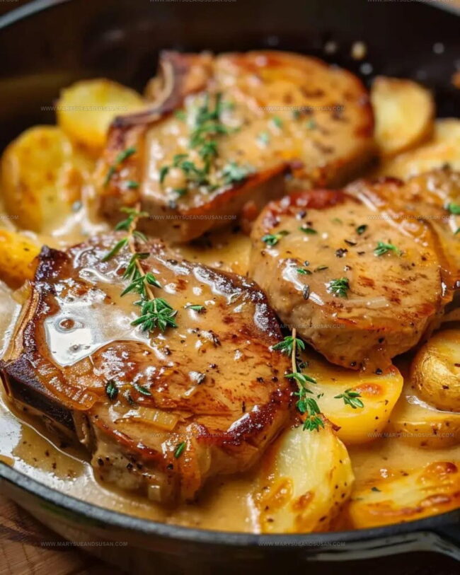 Standout Features Of Pork Chops with Scalloped Potatoes