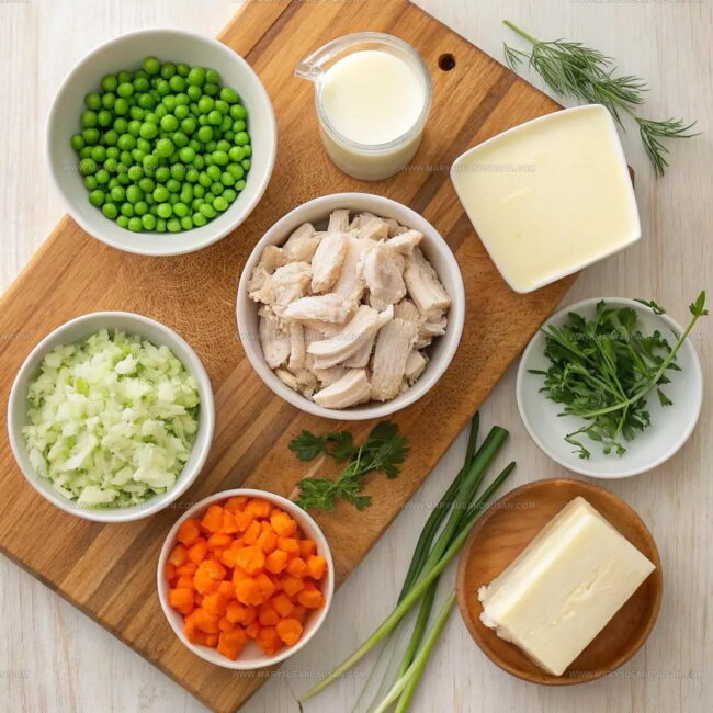 Ingredients Breakdown For Chicken Pot Pie Casserole