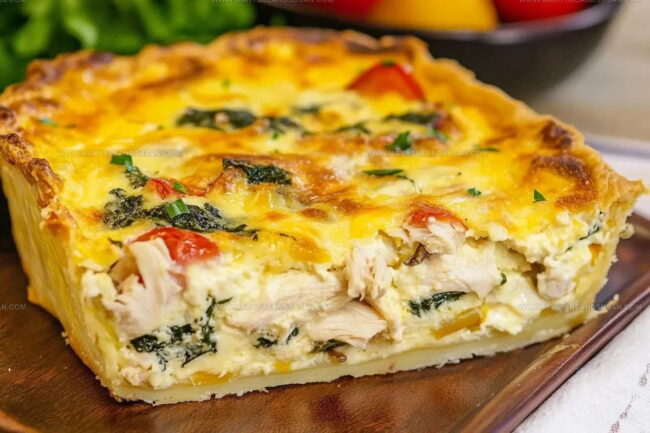 Preparing Monterey Chicken Quiche Step by Step