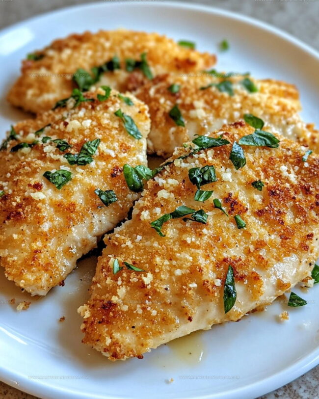Step By Step Instructions For Parmesan Crusted Chicken With Garlic Sauce