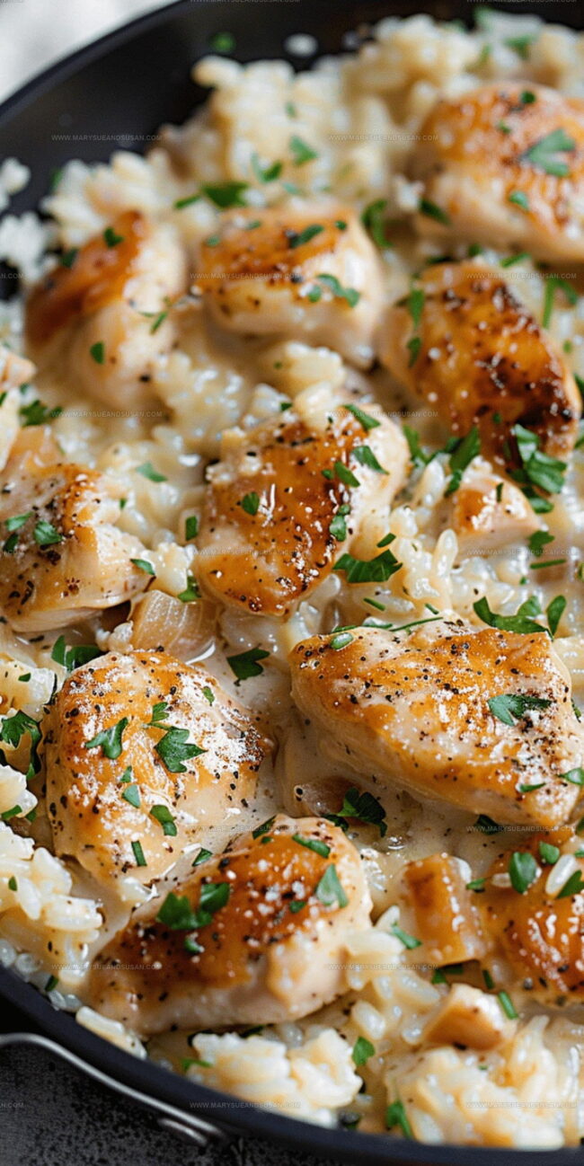 How To Make One Pan Creamy Parmesan Chicken Rice